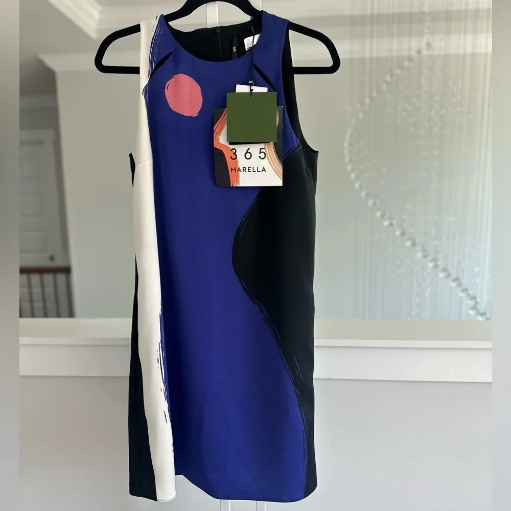 Marella By Max Mara Purple Colorblock Shift Dress